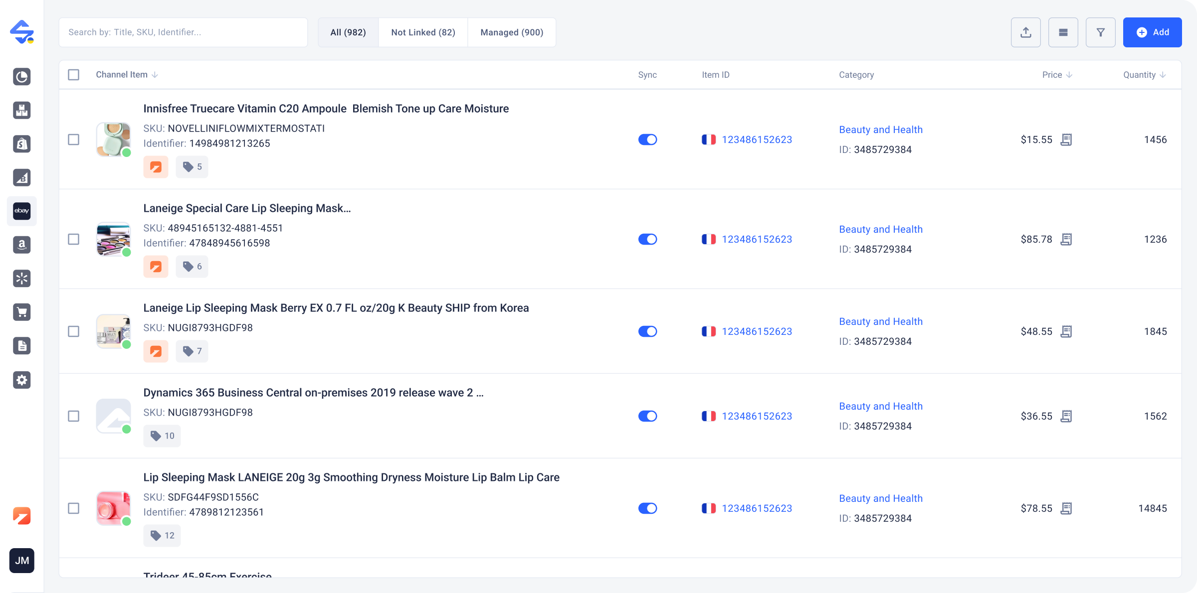screenshot of M2E Cloud